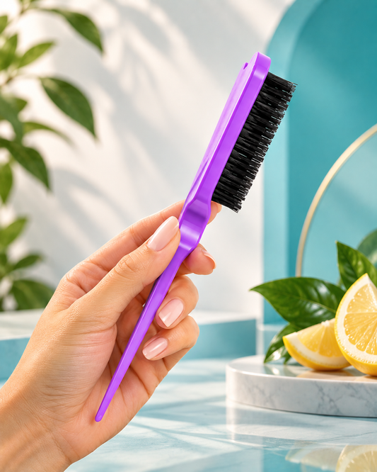 3-Row Heatless Nylon Bristle Smoothing Curly Hair Brush